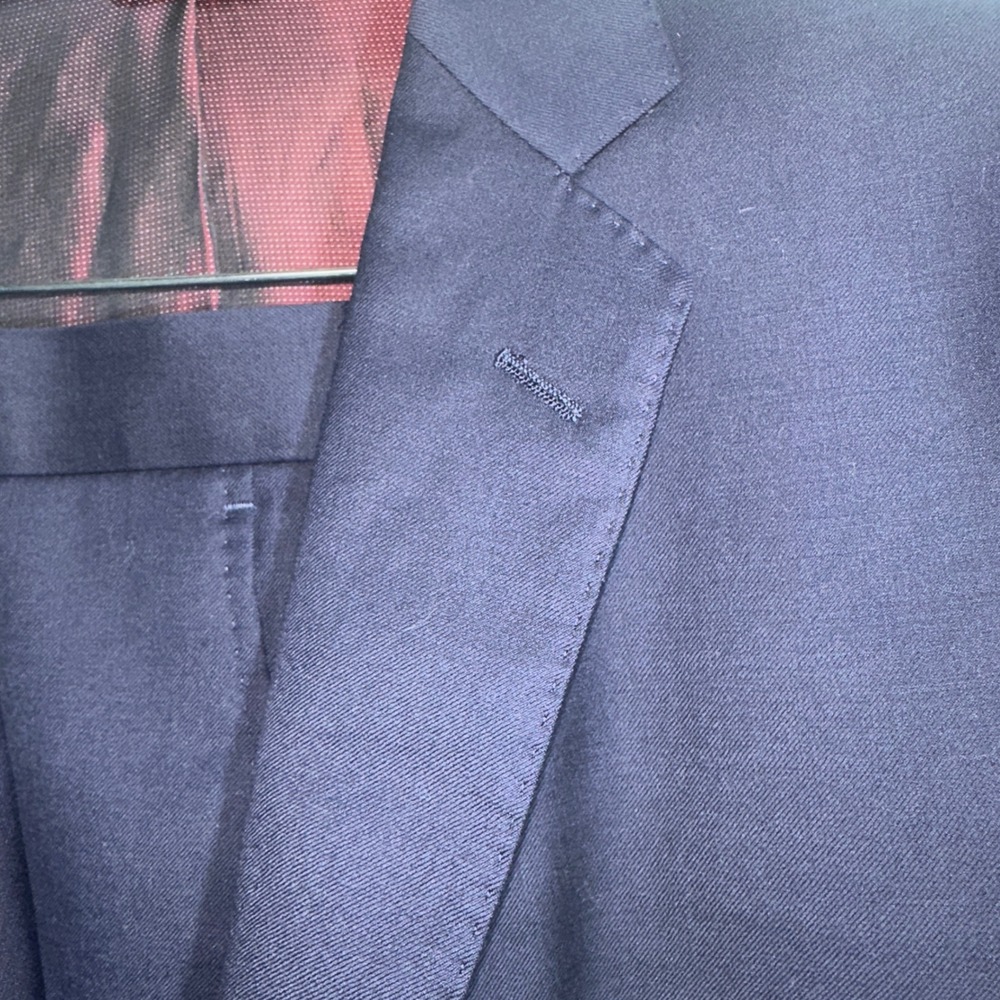 Brooks Brothers‎ Mens Navy Blue 100% Wool Custom Tailored 2 Piece Suit IBB56583